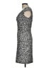 London Times 100% Polyester Animal Print Silver Cocktail Dress Size 10 - photo 5