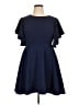 Unbranded Solid Blue Casual Dress Size XL - photo 1