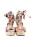 Ugg Floral Orange Red Wedges Size 9 - photo 2