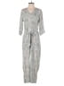 FRENCHMAUVE 100% Polyester Graphic Gray Jumpsuit Size XS - photo 1