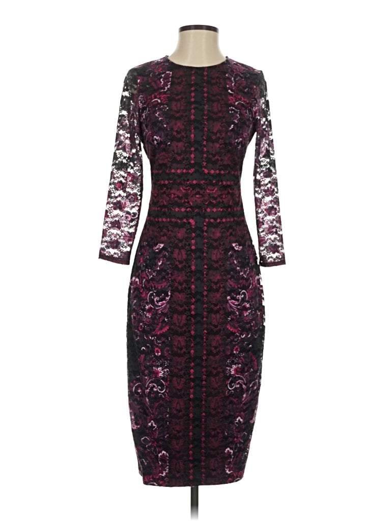 Pre-owned Kensie Cocktail Dress In Burgundy
