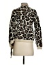 Line & Dot Animal Print Brown Cardigan Size S - photo 2