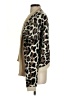 Line & Dot Animal Print Brown Cardigan Size S - photo 5