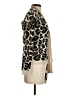Line & Dot Animal Print Brown Cardigan Size S - photo 4