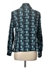 Elementz 100% Polyester Print Teal Long Sleeve Blouse Size L - photo 2
