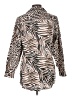 Chico's 100% Cotton Animal Print Tan Long Sleeve Blouse Size Lg (2) - photo 2
