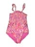 Wave Zone Print Pink One Piece Swimsuit Size 4T - photo 1