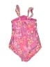 Wave Zone Print Pink One Piece Swimsuit Size 4T - photo 2