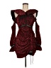 Self-Portrait Hearts Red Cocktail Dress Size 6 - photo 1
