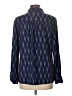 Sabrina Lauren Print Blue Long Sleeve Blouse Size L - photo 2