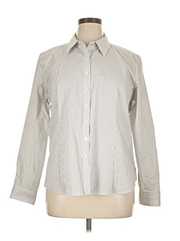 Ellen Tracy Long Sleeve Button-Down Shirt (view 1)