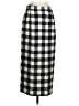 Who What Wear 100% Polyester Checkered-gingham Black Formal Skirt Size 2 - photo 1