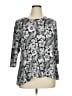 Intro Gray Black 3/4 Sleeve Blouse Size XL (petite) - photo 1