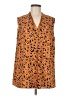 CAbi 100% Polyester Orange Sleeveless Blouse Size L - photo 1