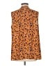 CAbi 100% Polyester Orange Sleeveless Blouse Size L - photo 2