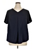 Emery Rose 100% Polyester Black Short Sleeve Blouse Size 1X - photo 1