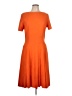 Unbranded Solid Orange Casual Dress Size L (estimated) - photo 1