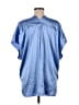 Adrienne Blue Short Sleeve Blouse Size M - photo 2