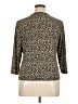Dialogue Animal Print Brown 3/4 Sleeve Blouse Size XL - photo 2