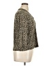Dialogue Animal Print Brown 3/4 Sleeve Blouse Size XL - photo 4