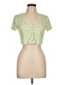 Shein Green Short Sleeve Top Size L - photo 1