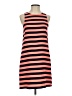Everly 100% Polyester Stripes Orange Casual Dress Size S - photo 1