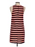Everly 100% Polyester Stripes Orange Casual Dress Size S - photo 2