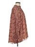 DR2 100% Polyester Paisley Burgundy Brown Long Sleeve Blouse Size L - photo 4