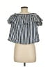 Everly Blue Short Sleeve Blouse Size L - photo 2