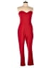 Express Solid Red Jumpsuit Size 10 - photo 1