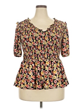 Indigo Rose 3/4 Sleeve Blouse
