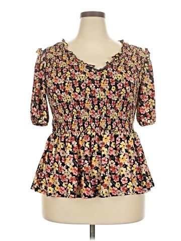 Indigo Rose 3/4 Sleeve Blouse (view 1)