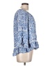 Fever 100% Rayon Blue 3/4 Sleeve Blouse Size L - photo 4