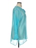 Sand N Sun 100% Polyester Teal Long Sleeve Blouse Size XL - photo 4