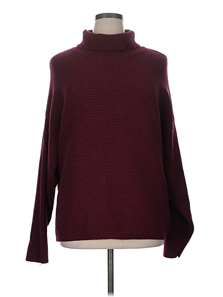 Pre-owned Cyrus Turtleneck Sweater In Burgundy