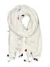 Assorted Brands 100% Polyester Ivory Pink Scarf One size - photo 1