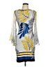 Analili Print Silver Blue Cocktail Dress Size M (estimated) - photo 1