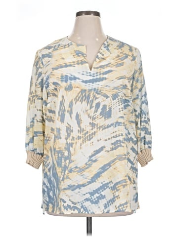 Lafayette 148 New York 3/4 Sleeve Silk Top (view 1)