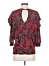 Unbranded Burgundy 3/4 Sleeve Blouse Size S (estimated) - photo 2