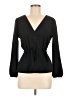 J.Crew 100% Polyester Black Long Sleeve Blouse Size 6 - photo 1
