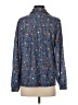 Graff Wear 100% Polyester Print Blue Long Sleeve Blouse Size XXS (estimated) - photo 2
