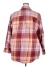 Old Navy Plaid Burgundy 3/4 Sleeve Button-Down Shirt Size XXL - photo 2