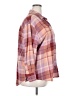 Old Navy Plaid Burgundy 3/4 Sleeve Button-Down Shirt Size XXL - photo 4