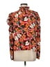 Shein Floral Orange Long Sleeve Blouse Size 8 - 10 - photo 1