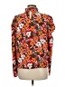 Shein Floral Orange Long Sleeve Blouse Size 8 - 10 - photo 2
