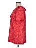 Banana Republic 100% Polyester Red Short Sleeve Blouse Size L - photo 5