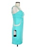 Bebe Color Block Teal Cocktail Dress Size M - photo 4