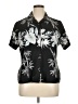 Assorted Brands Floral Black Short Sleeve Blouse Size XL - photo 1