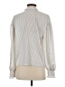 Ann Taylor LOFT Outlet 100% Polyester Stripes Ivory Long Sleeve Blouse Size XS - photo 2
