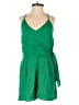 One Clothing 100% Rayon Solid Green Romper Size S - photo 1